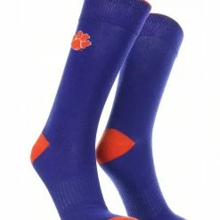 TCK All Schools Clemson Tigers Dress Socks Dean's List Crew Length Socks