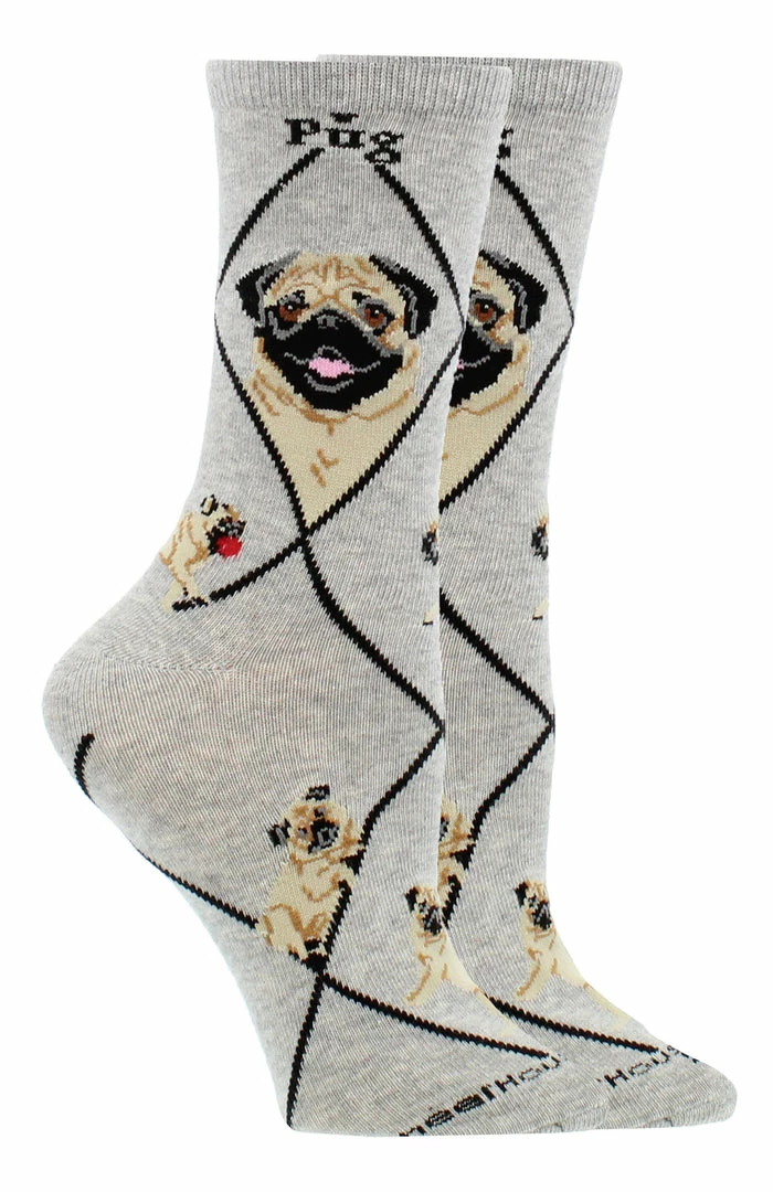 New ๐ WHD Pug ๐งฆ Socks For ๐ฉ Women Gift For ๐ถ Dog Lovers Crazy ๐งฆ Socks - Crew ๐ 5 WHD Pug Socks For Women Gift For Dog Lovers Crazy Socks - Crew