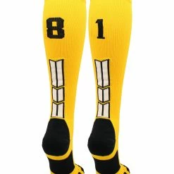 Brand new ๐ MadSportsStuff Gold Player ID Custom Number Over The Calf ๐งฆ Socks For ๐ฅ Softball โพ Baseball Football Boys And ๐ง Girls ๐ฅ Softball ๐งฆ Socks ๐ 152 MadSportsStuff Gold Player ID Custom Number Over The Calf Socks For Softball Baseball Football Boys And Girls Softball Socks