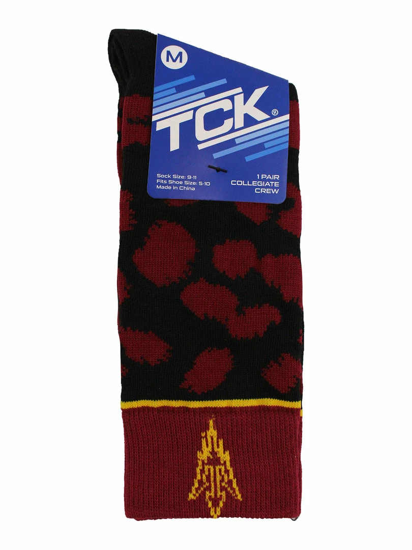 Budget ✨ TCK All Schools ASU Sun Devils 🧦 Socks 👩 Womens Savage Crew 🧦 Socks 🤩 4 TCK All Schools ASU Sun Devils Socks Womens Savage Crew Socks
