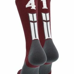 Best deal ๐คฉ MadSportsStuff Maroon Player ID Custom Number Crew ๐งฆ Socks For ๐ Basketball Lacrosse Volleyball Boys And ๐ง Girls ๐งจ 192 MadSportsStuff Maroon Player ID Custom Number Crew Socks For Basketball Lacrosse Volleyball Boys And Girls