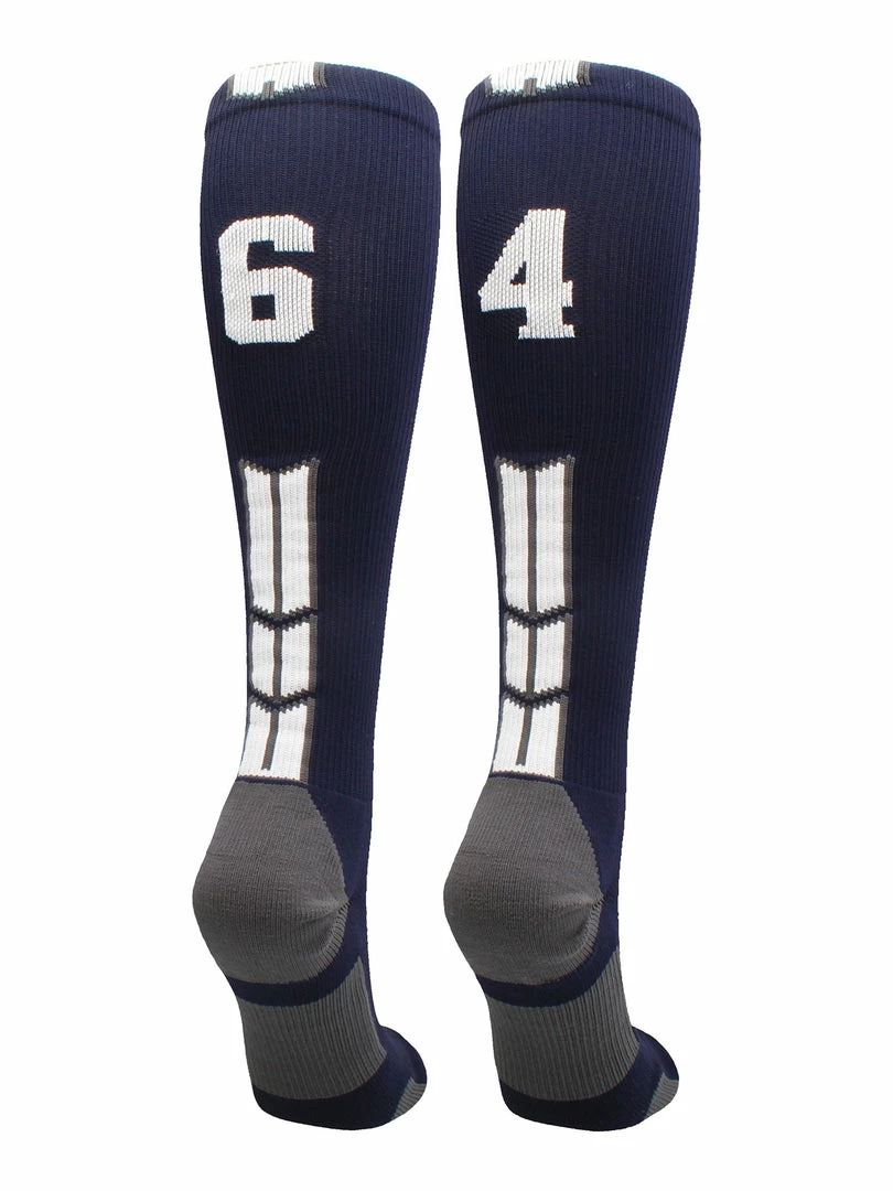 Best Sale ๐คฉ MadSportsStuff Navy Player ID Custom Number Over The Calf ๐งฆ Socks For ๐ฅ Softball โพ Baseball Football Boys And ๐ง Girls โจ 18 MadSportsStuff Navy Player ID Custom Number Over The Calf Socks For Softball Baseball Football Boys And Girls