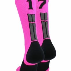 Buy โจ MadSportsStuff Neon Pink And Black Player ID Custom Number Crew ๐งฆ Socks For ๐ Basketball Lacrosse Volleyball Boys And ๐ง Girls ๐ 165 MadSportsStuff Neon Pink And Black Player ID Custom Number Crew Socks For Basketball Lacrosse Volleyball Boys And Girls