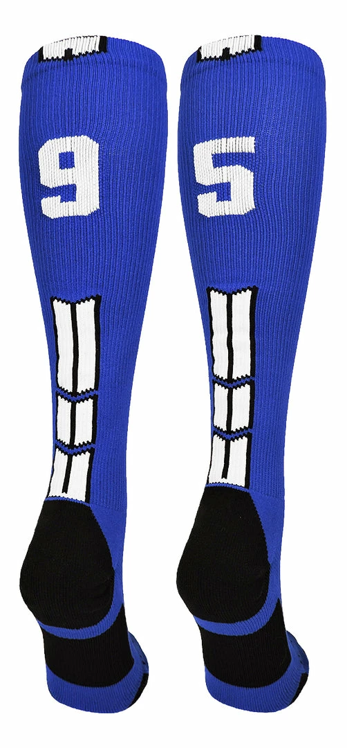 Brand new ๐ฅฐ MadSportsStuff Royal Player ID Custom Number Over The Calf ๐งฆ Socks For ๐ฅ Softball โพ Baseball Football Boys And ๐ง Girls ๐ 35 MadSportsStuff Royal Player ID Custom Number Over The Calf Socks For Softball Baseball Football Boys And Girls