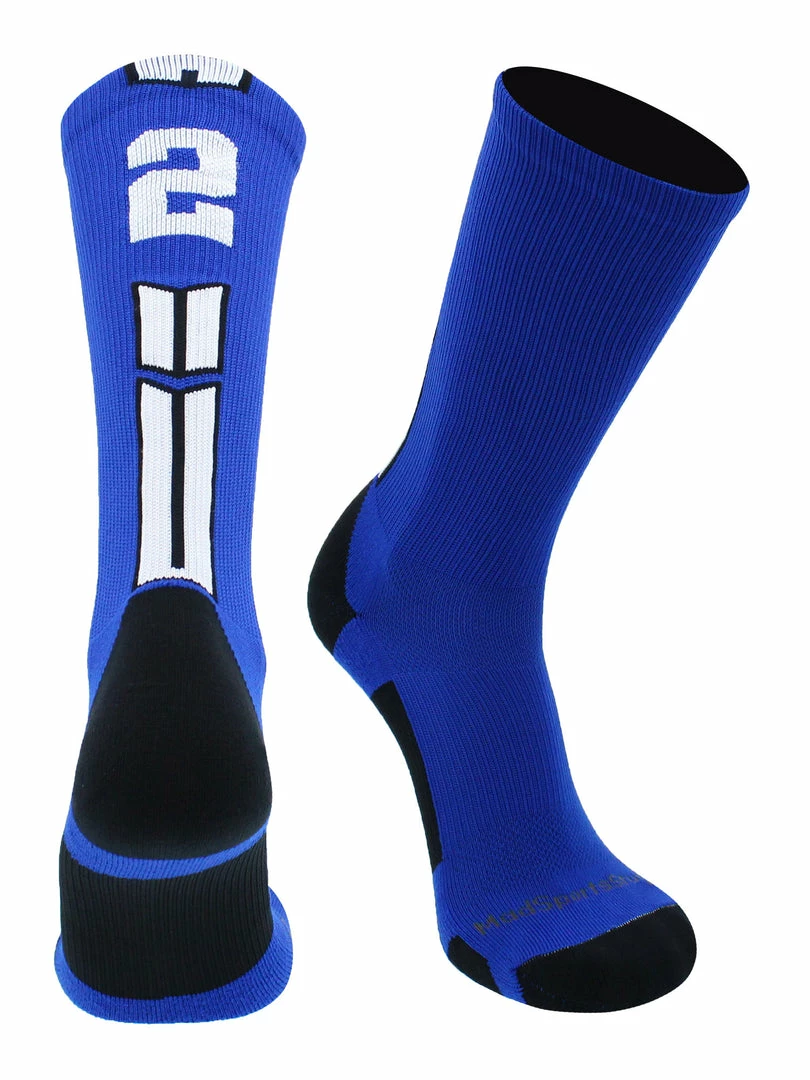 Budget ๐คฉ MadSportsStuff Volleyball ๐งฆ Socks Royal Player ID Custom Number Crew ๐งฆ Socks For ๐ Basketball Lacrosse Volleyball Boys And ๐ง Girls ๐ 2 MadSportsStuff Volleyball Socks Royal Player ID Custom Number Crew Socks For Basketball Lacrosse Volleyball Boys And Girls