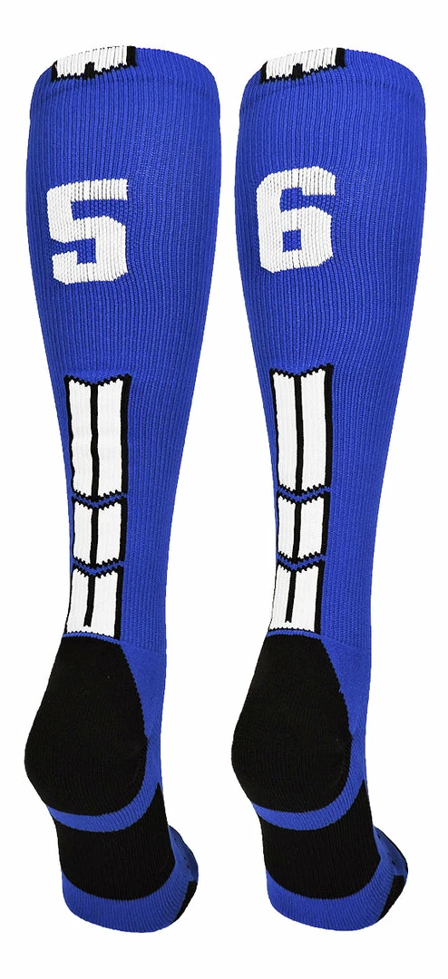 Brand new ๐ฅฐ MadSportsStuff Royal Player ID Custom Number Over The Calf ๐งฆ Socks For ๐ฅ Softball โพ Baseball Football Boys And ๐ง Girls ๐ 24 MadSportsStuff Royal Player ID Custom Number Over The Calf Socks For Softball Baseball Football Boys And Girls
