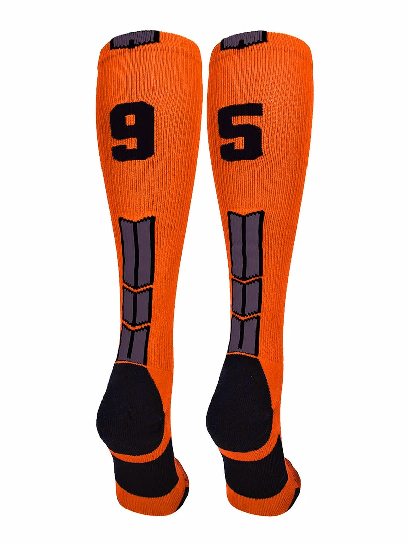 Best Sale ๐ MadSportsStuff ๐ฅ Softball ๐งฆ Socks Orange And Black Player ID Custom Number Over The Calf ๐งฆ Socks For ๐ฅ Softball โพ Baseball Football Boys And ๐ง Girls โญ 35 MadSportsStuff Softball Socks Orange And Black Player ID Custom Number Over The Calf Socks For Softball Baseball Football Boys And Girls