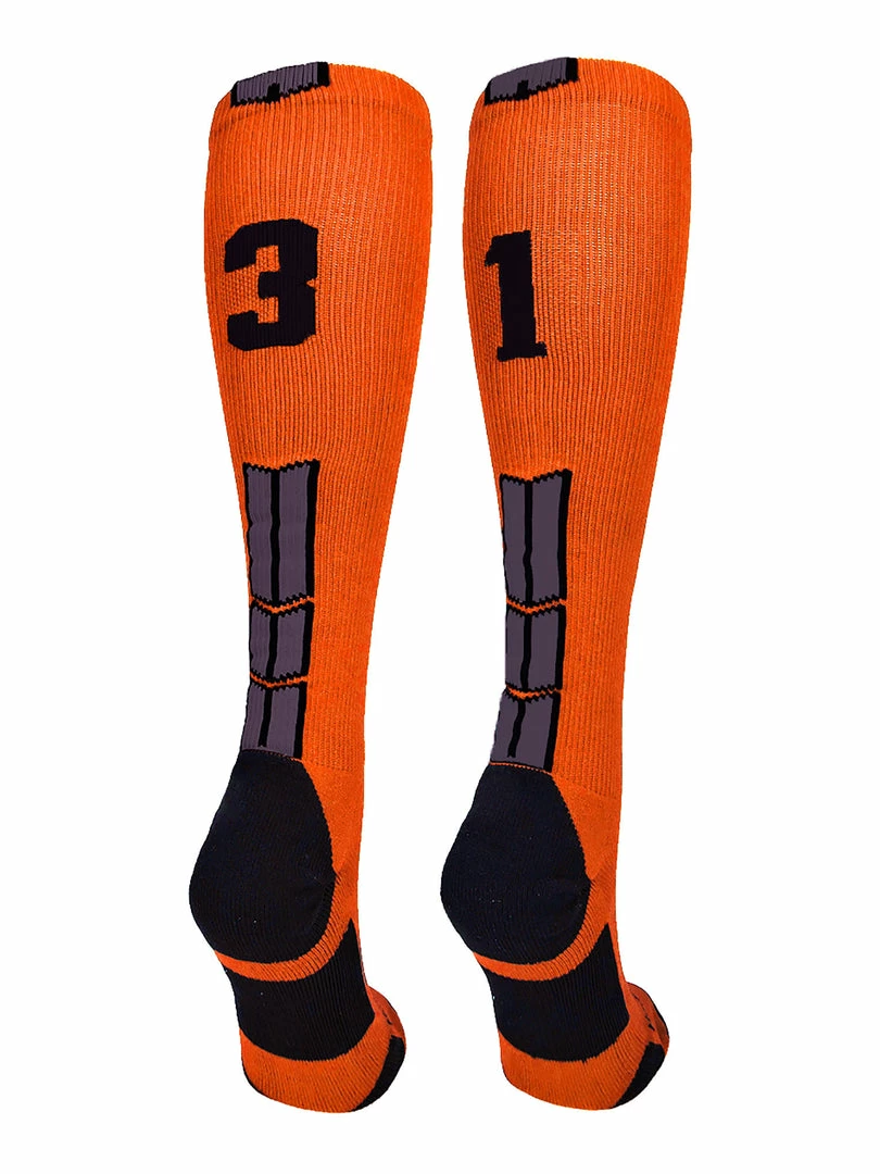 Deals โญ MadSportsStuff ๐ฅ Softball ๐งฆ Socks Orange And Black Player ID Custom Number Over The Calf ๐งฆ Socks For ๐ฅ Softball โพ Baseball Football Boys And ๐ง Girls ๐ 99 MadSportsStuff Softball Socks Orange And Black Player ID Custom Number Over The Calf Socks For Softball Baseball Football Boys And Girls