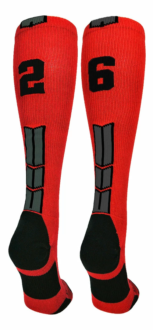 Wholesale π₯° MadSportsStuff βΎ Baseball 𧦠Socks Red And Black Player ID Custom Number Over The Calf 𧦠Socks For π₯ Softball βΎ Baseball Football Boys And π§ Girls π 104 MadSportsStuff Baseball Socks Red And Black Player ID Custom Number Over The Calf Socks For Softball Baseball Football Boys And Girls