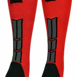 Budget ๐ฏ MadSportsStuff Red And Black Player ID Custom Number Over The Calf ๐งฆ Socks For ๐ฅ Softball โพ Baseball Football Boys And ๐ง Girls โพ Baseball ๐งฆ Socks ๐ 209 MadSportsStuff Red And Black Player ID Custom Number Over The Calf Socks For Softball Baseball Football Boys And Girls Baseball Socks