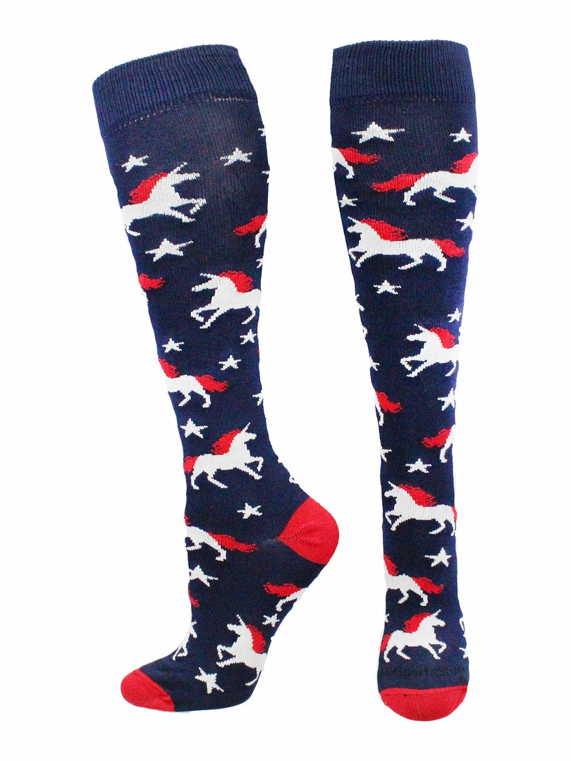 Promo ✨ MadSportsStuff 🥎 Softball 🧦 Socks USA Unicorn 🧦 Socks Over The Calf 🤩 5 MadSportsStuff Softball Socks USA Unicorn Socks Over The Calf