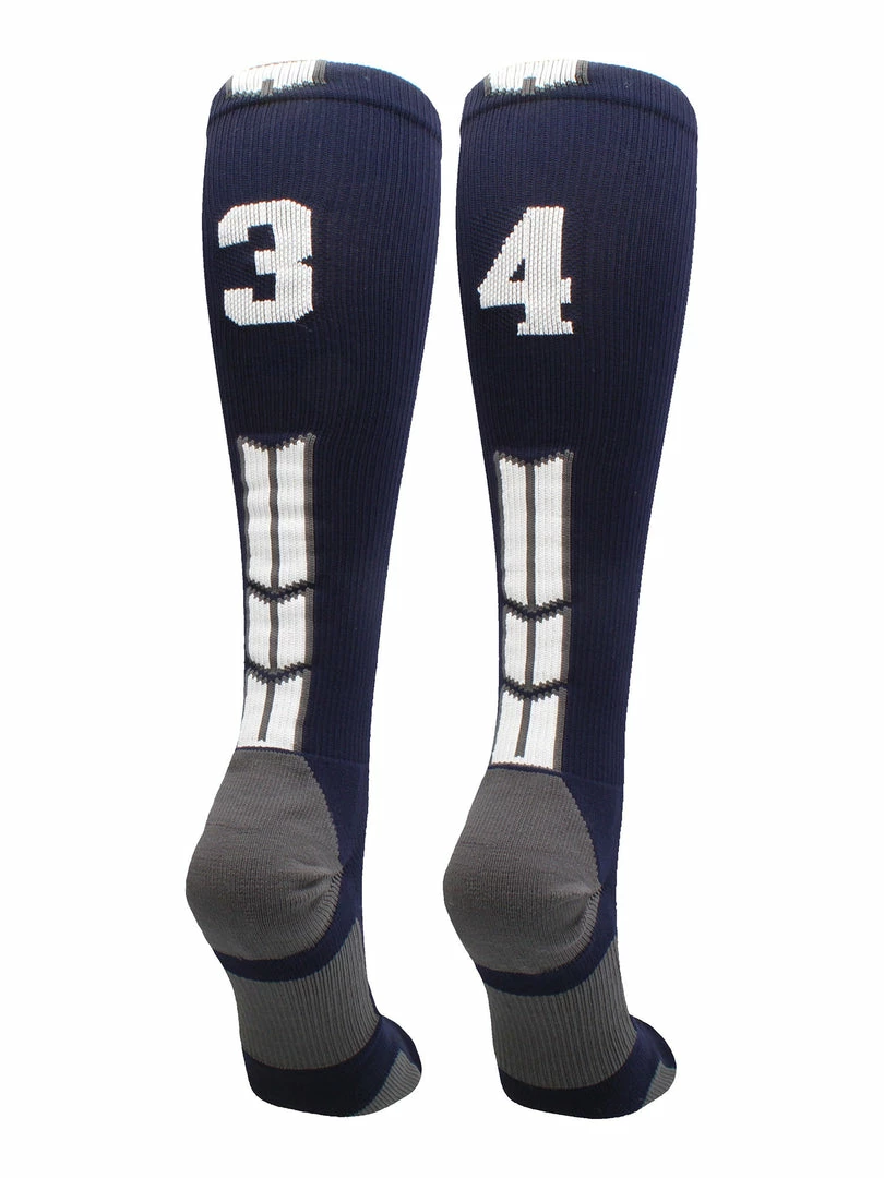 Best Sale ๐คฉ MadSportsStuff Navy Player ID Custom Number Over The Calf ๐งฆ Socks For ๐ฅ Softball โพ Baseball Football Boys And ๐ง Girls โจ 98 MadSportsStuff Navy Player ID Custom Number Over The Calf Socks For Softball Baseball Football Boys And Girls