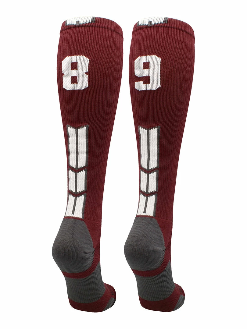Best Sale ๐ MadSportsStuff Maroon Player ID Custom Number Over The Calf ๐งฆ Socks For ๐ฅ Softball โพ Baseball Football Boys And ๐ง Girls ๐ฅ Softball ๐งฆ Socks ๐ 40 MadSportsStuff Maroon Player ID Custom Number Over The Calf Socks For Softball Baseball Football Boys And Girls Softball Socks