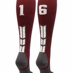 Best Sale ๐ MadSportsStuff ๐ฅ Softball ๐งฆ Socks Maroon Player ID Custom Number Over The Calf ๐งฆ Socks For ๐ฅ Softball โพ Baseball Football Boys And ๐ง Girls ๐คฉ 166 MadSportsStuff Softball Socks Maroon Player ID Custom Number Over The Calf Socks For Softball Baseball Football Boys And Girls