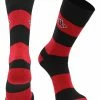 TCK All Schools Louisiana Lafayette Ragin' Cajuns Socks Game Day Striped Crew Socks