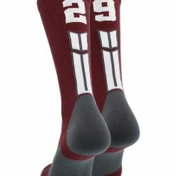 Best deal ๐คฉ MadSportsStuff Maroon Player ID Custom Number Crew ๐งฆ Socks For ๐ Basketball Lacrosse Volleyball Boys And ๐ง Girls ๐งจ 204 MadSportsStuff Maroon Player ID Custom Number Crew Socks For Basketball Lacrosse Volleyball Boys And Girls
