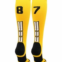 Brand new ๐ MadSportsStuff Gold Player ID Custom Number Over The Calf ๐งฆ Socks For ๐ฅ Softball โพ Baseball Football Boys And ๐ง Girls ๐ฅ Softball ๐งฆ Socks ๐ 146 MadSportsStuff Gold Player ID Custom Number Over The Calf Socks For Softball Baseball Football Boys And Girls Softball Socks