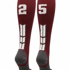 Best Sale ๐ MadSportsStuff ๐ฅ Softball ๐งฆ Socks Maroon Player ID Custom Number Over The Calf ๐งฆ Socks For ๐ฅ Softball โพ Baseball Football Boys And ๐ง Girls ๐คฉ 185 MadSportsStuff Softball Socks Maroon Player ID Custom Number Over The Calf Socks For Softball Baseball Football Boys And Girls