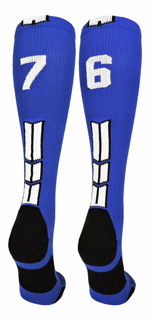 Best Sale ๐ MadSportsStuff โพ Baseball ๐งฆ Socks Royal Player ID Custom Number Over The Calf ๐งฆ Socks For ๐ฅ Softball โพ Baseball Football Boys And ๐ง Girls ๐ 32 MadSportsStuff Baseball Socks Royal Player ID Custom Number Over The Calf Socks For Softball Baseball Football Boys And Girls