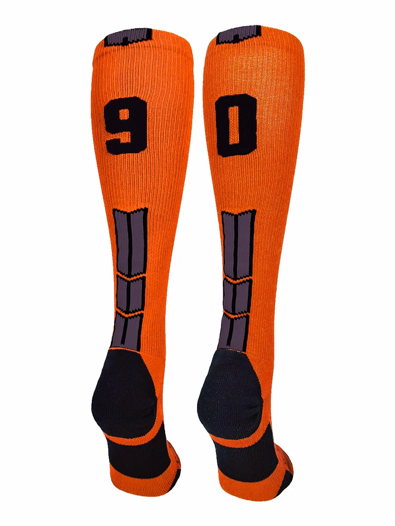 Best Sale ๐ MadSportsStuff ๐ฅ Softball ๐งฆ Socks Orange And Black Player ID Custom Number Over The Calf ๐งฆ Socks For ๐ฅ Softball โพ Baseball Football Boys And ๐ง Girls โญ 40 MadSportsStuff Softball Socks Orange And Black Player ID Custom Number Over The Calf Socks For Softball Baseball Football Boys And Girls