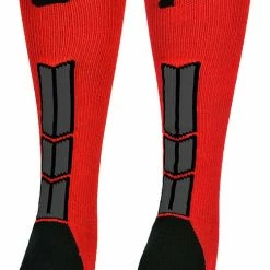 Budget ๐ฏ MadSportsStuff Red And Black Player ID Custom Number Over The Calf ๐งฆ Socks For ๐ฅ Softball โพ Baseball Football Boys And ๐ง Girls โพ Baseball ๐งฆ Socks ๐ 118 MadSportsStuff Red And Black Player ID Custom Number Over The Calf Socks For Softball Baseball Football Boys And Girls Baseball Socks
