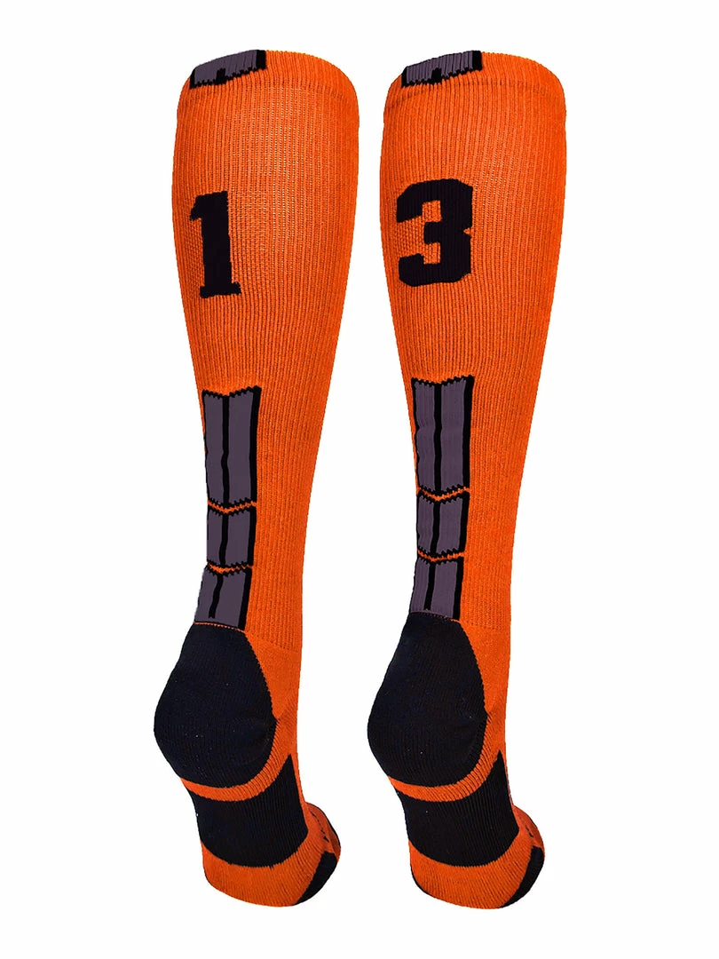 Deals โญ MadSportsStuff ๐ฅ Softball ๐งฆ Socks Orange And Black Player ID Custom Number Over The Calf ๐งฆ Socks For ๐ฅ Softball โพ Baseball Football Boys And ๐ง Girls ๐ 66 MadSportsStuff Softball Socks Orange And Black Player ID Custom Number Over The Calf Socks For Softball Baseball Football Boys And Girls