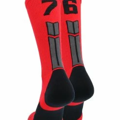 Promo ๐ MadSportsStuff Red And Black Player ID Custom Number Crew ๐งฆ Socks For ๐ Basketball Lacrosse Volleyball Boys And ๐ง Girls Volleyball ๐งฆ Socks โจ 135 MadSportsStuff Red And Black Player ID Custom Number Crew Socks For Basketball Lacrosse Volleyball Boys And Girls Volleyball Socks
