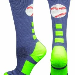 MadSportsStuff Baseball Socks Baseball Logo Athletic Crew Socks (multiple Colors)