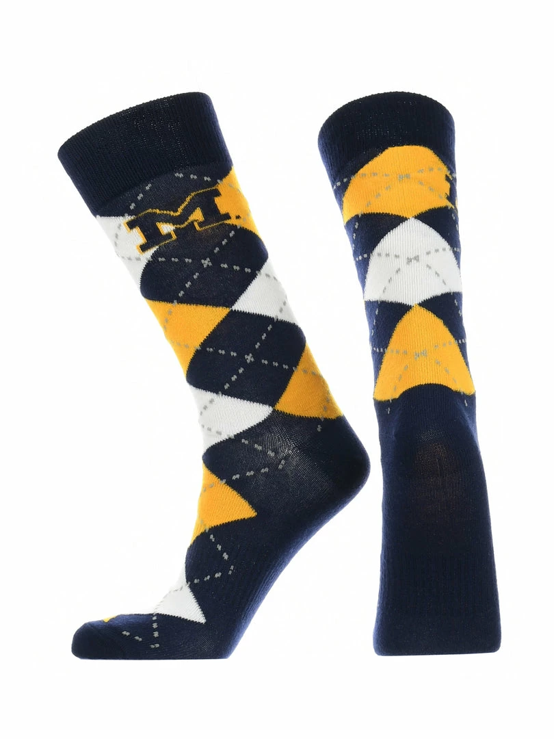 Coupon ๐ TCK All Schools Michigan Wolverines Argyle ๐ Dress ๐งฆ Socks NCAA Fanwear Crew Length ๐ 2 TCK All Schools Michigan Wolverines Argyle Dress Socks NCAA Fanwear Crew Length