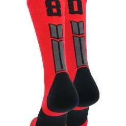 Promo ๐ MadSportsStuff Red And Black Player ID Custom Number Crew ๐งฆ Socks For ๐ Basketball Lacrosse Volleyball Boys And ๐ง Girls Volleyball ๐งฆ Socks โจ 153 MadSportsStuff Red And Black Player ID Custom Number Crew Socks For Basketball Lacrosse Volleyball Boys And Girls Volleyball Socks