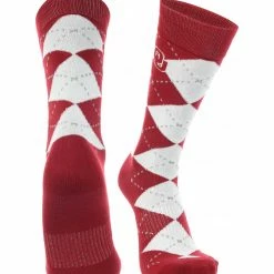 Best Sale โ๏ธ TCK OU Oklahoma Sooners Argyle ๐ Dress ๐งฆ Socks NCAA Fanwear Crew Length All Schools ๐ 7 TCK OU Oklahoma Sooners Argyle Dress Socks NCAA Fanwear Crew Length All Schools