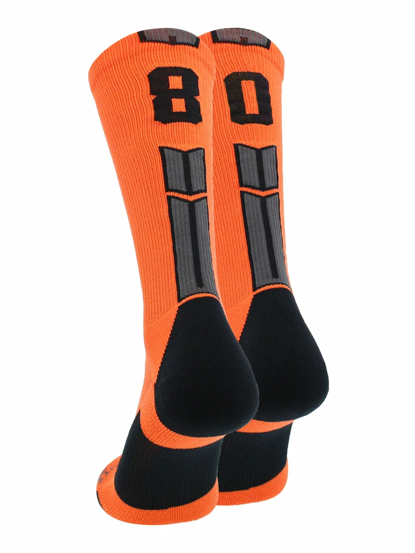 Flash Sale β MadSportsStuff Orange And Black Player ID Custom Number Crew 𧦠Socks For π Basketball Lacrosse Volleyball Boys And π§ Girls β 49 MadSportsStuff Orange And Black Player ID Custom Number Crew Socks For Basketball Lacrosse Volleyball Boys And Girls