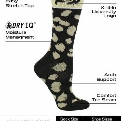 TCK CU Boulder Buffs Socks Womens Savage Crew Socks Colorado Buffaloes