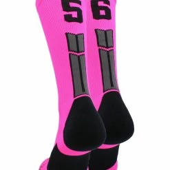Buy โจ MadSportsStuff Neon Pink And Black Player ID Custom Number Crew ๐งฆ Socks For ๐ Basketball Lacrosse Volleyball Boys And ๐ง Girls ๐ 127 MadSportsStuff Neon Pink And Black Player ID Custom Number Crew Socks For Basketball Lacrosse Volleyball Boys And Girls