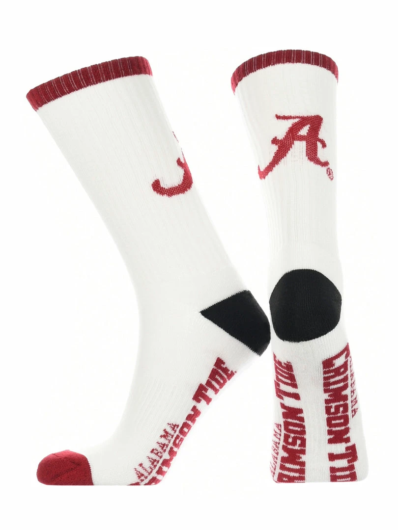 Flash Sale ๐ TCK Alabama Crimson Tide ๐งฆ Socks Basic Crew White ๐งฆ Socks All Schools ๐ 2 TCK Alabama Crimson Tide Socks Basic Crew White Socks All Schools