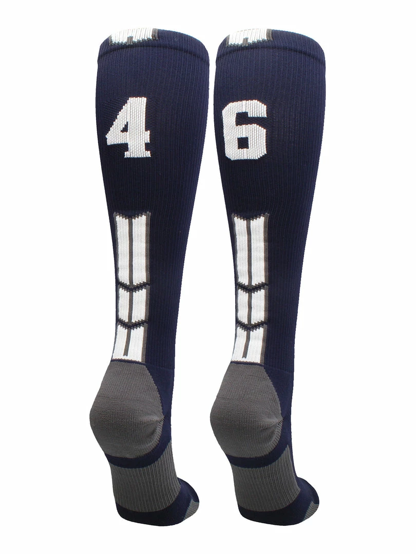 Best Sale ๐คฉ MadSportsStuff Navy Player ID Custom Number Over The Calf ๐งฆ Socks For ๐ฅ Softball โพ Baseball Football Boys And ๐ง Girls โจ 86 MadSportsStuff Navy Player ID Custom Number Over The Calf Socks For Softball Baseball Football Boys And Girls