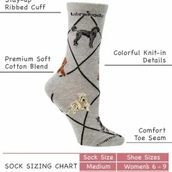 Outlet 😍 WHD Labradoodle 🧦 Socks For 👩 Women Gift For 🦮 Dog Lovers Crazy 🧦 Socks - Crew ❤️ 6 WHD Labradoodle Socks For Women Gift For Dog Lovers Crazy Socks - Crew