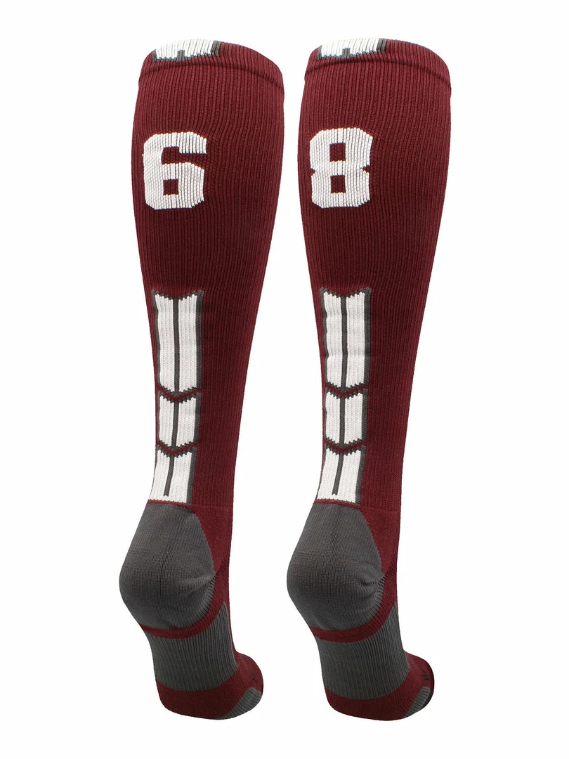 Best Sale ๐ MadSportsStuff Maroon Player ID Custom Number Over The Calf ๐งฆ Socks For ๐ฅ Softball โพ Baseball Football Boys And ๐ง Girls ๐ฅ Softball ๐งฆ Socks ๐ 11 MadSportsStuff Maroon Player ID Custom Number Over The Calf Socks For Softball Baseball Football Boys And Girls Softball Socks