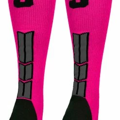 Discount ๐ฅ MadSportsStuff Neon Pink And Black Player ID Custom Number Over The Calf ๐งฆ Socks For ๐ฅ Softball โพ Baseball Football Boys And ๐ง Girls โพ Baseball ๐งฆ Socks ๐ 132 MadSportsStuff Neon Pink And Black Player ID Custom Number Over The Calf Socks For Softball Baseball Football Boys And Girls Baseball Socks