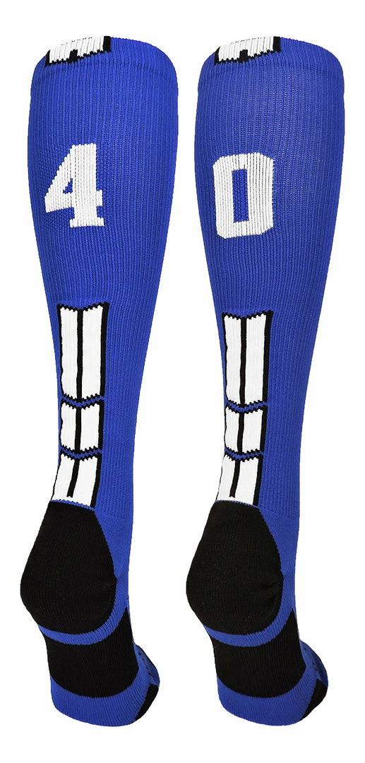 Best Sale ๐ MadSportsStuff โพ Baseball ๐งฆ Socks Royal Player ID Custom Number Over The Calf ๐งฆ Socks For ๐ฅ Softball โพ Baseball Football Boys And ๐ง Girls ๐ 90 MadSportsStuff Baseball Socks Royal Player ID Custom Number Over The Calf Socks For Softball Baseball Football Boys And Girls