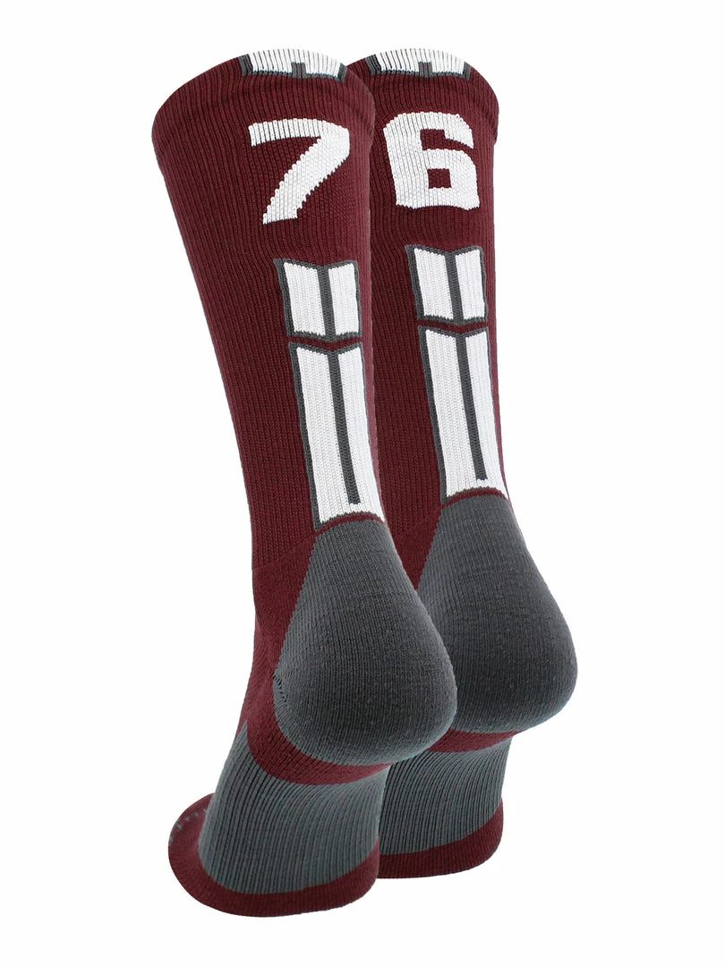 Best deal ๐คฉ MadSportsStuff Maroon Player ID Custom Number Crew ๐งฆ Socks For ๐ Basketball Lacrosse Volleyball Boys And ๐ง Girls ๐งจ 31 MadSportsStuff Maroon Player ID Custom Number Crew Socks For Basketball Lacrosse Volleyball Boys And Girls