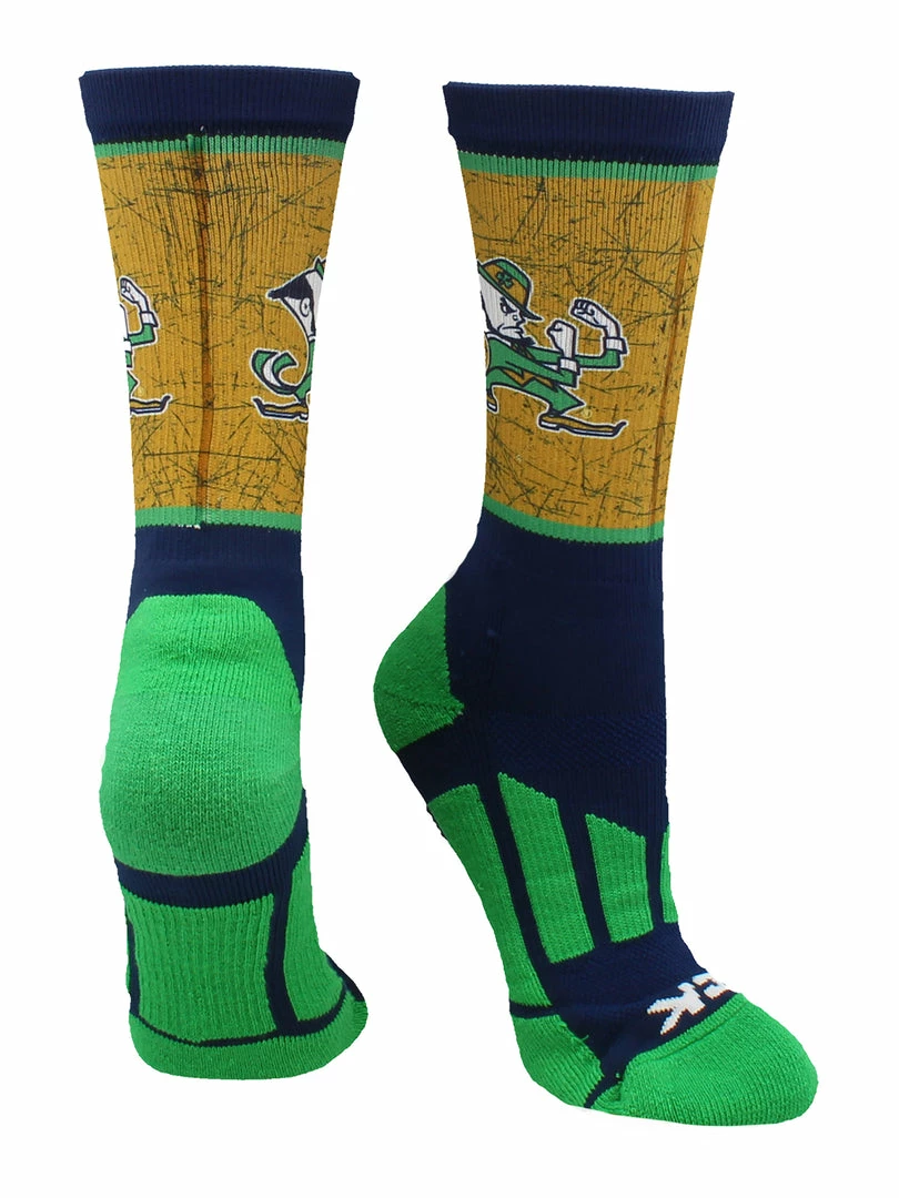 Brand new ๐ TCK University Of Notre Dame ๐งฆ Socks Distressed Sublimated Crew All Schools ๐ฏ 2 TCK University Of Notre Dame Socks Distressed Sublimated Crew All Schools