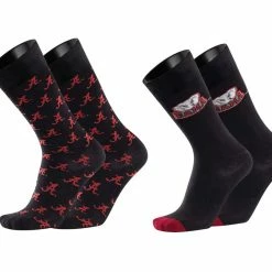 IQ All Schools TCK Brands University Monday & Tuesday 2-Pack Fine Gauge Cotton Crew Dress Socks