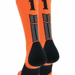 Brand new 😀 MadSportsStuff Orange And Black Player ID Custom Number Crew 🧦 Socks For 🏀 Basketball Lacrosse Volleyball Boys And 👧 Girls 🤩 171 MadSportsStuff Orange And Black Player ID Custom Number Crew Socks For Basketball Lacrosse Volleyball Boys And Girls