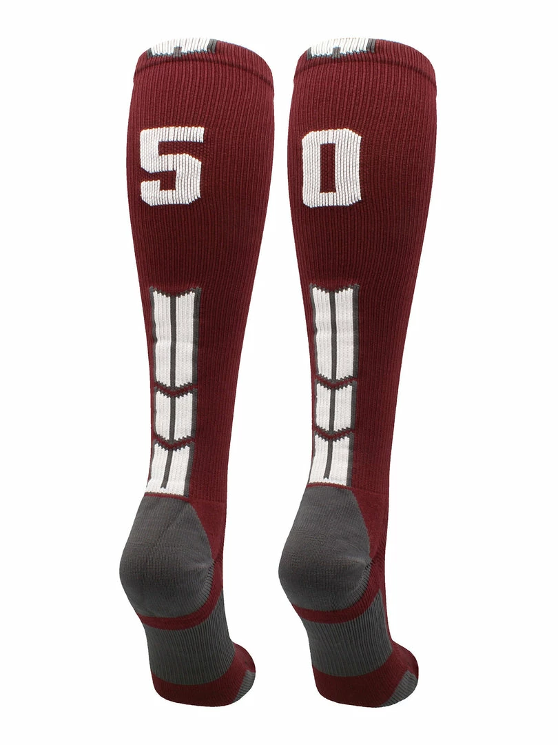 Best Sale ๐ MadSportsStuff Maroon Player ID Custom Number Over The Calf ๐งฆ Socks For ๐ฅ Softball โพ Baseball Football Boys And ๐ง Girls ๐ฅ Softball ๐งฆ Socks ๐ 54 MadSportsStuff Maroon Player ID Custom Number Over The Calf Socks For Softball Baseball Football Boys And Girls Softball Socks