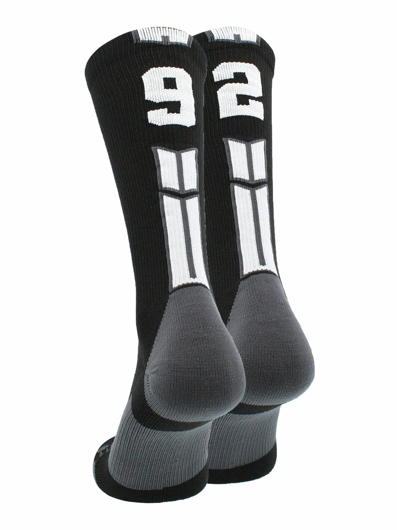 Buy โญ MadSportsStuff Black Player ID Custom Number Crew ๐งฆ Socks For ๐ Basketball Lacrosse Volleyball Boys And ๐ง Girls ๐ 37 MadSportsStuff Black Player ID Custom Number Crew Socks For Basketball Lacrosse Volleyball Boys And Girls