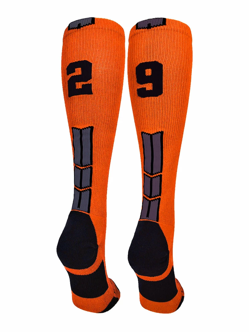 Best Sale ๐ MadSportsStuff ๐ฅ Softball ๐งฆ Socks Orange And Black Player ID Custom Number Over The Calf ๐งฆ Socks For ๐ฅ Softball โพ Baseball Football Boys And ๐ง Girls โญ 101 MadSportsStuff Softball Socks Orange And Black Player ID Custom Number Over The Calf Socks For Softball Baseball Football Boys And Girls