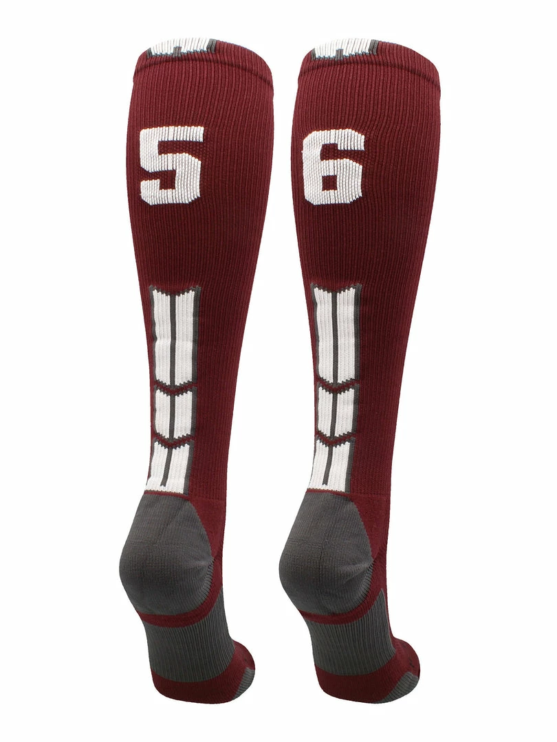 Best Sale ๐ MadSportsStuff Maroon Player ID Custom Number Over The Calf ๐งฆ Socks For ๐ฅ Softball โพ Baseball Football Boys And ๐ง Girls ๐ฅ Softball ๐งฆ Socks ๐ 23 MadSportsStuff Maroon Player ID Custom Number Over The Calf Socks For Softball Baseball Football Boys And Girls Softball Socks