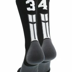 Buy โญ MadSportsStuff Black Player ID Custom Number Crew ๐งฆ Socks For ๐ Basketball Lacrosse Volleyball Boys And ๐ง Girls ๐ 199 MadSportsStuff Black Player ID Custom Number Crew Socks For Basketball Lacrosse Volleyball Boys And Girls