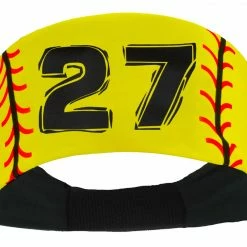 MadSportsStuff Softball Headband For Girls With Jersey Number (numbers 00-39) Headbands